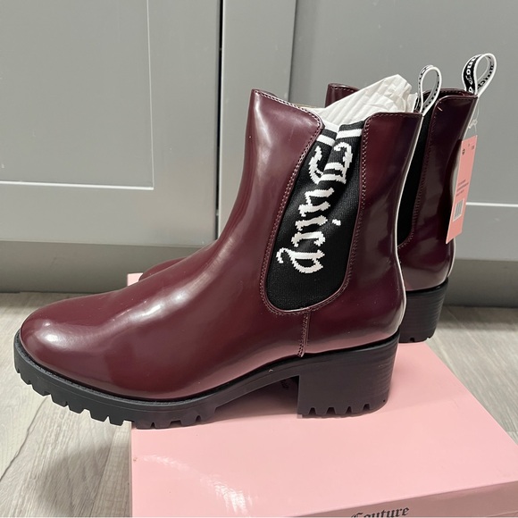 Juicy Couture One-Up A Burgundy Ankle Chelsea Booties, 10M - Picture 2 of 10